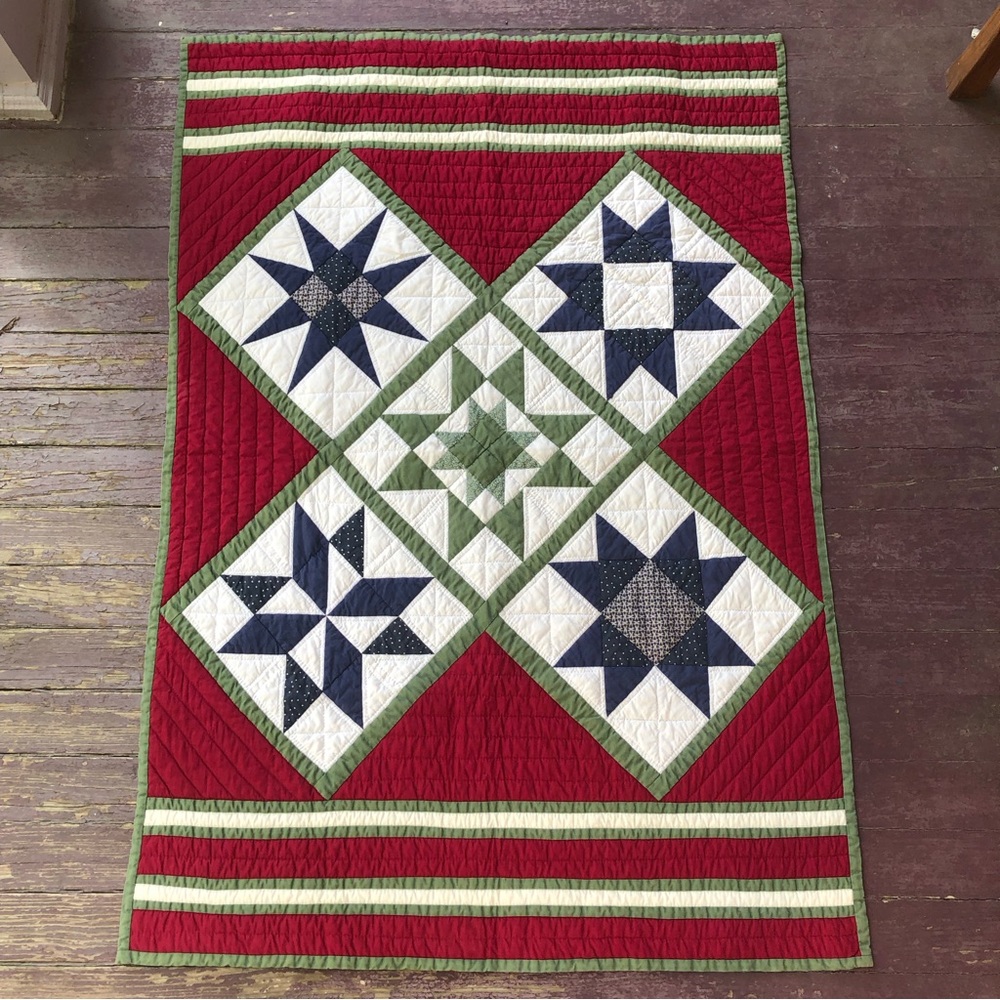 Handmade Star Lap Quilt/Wall Hanging